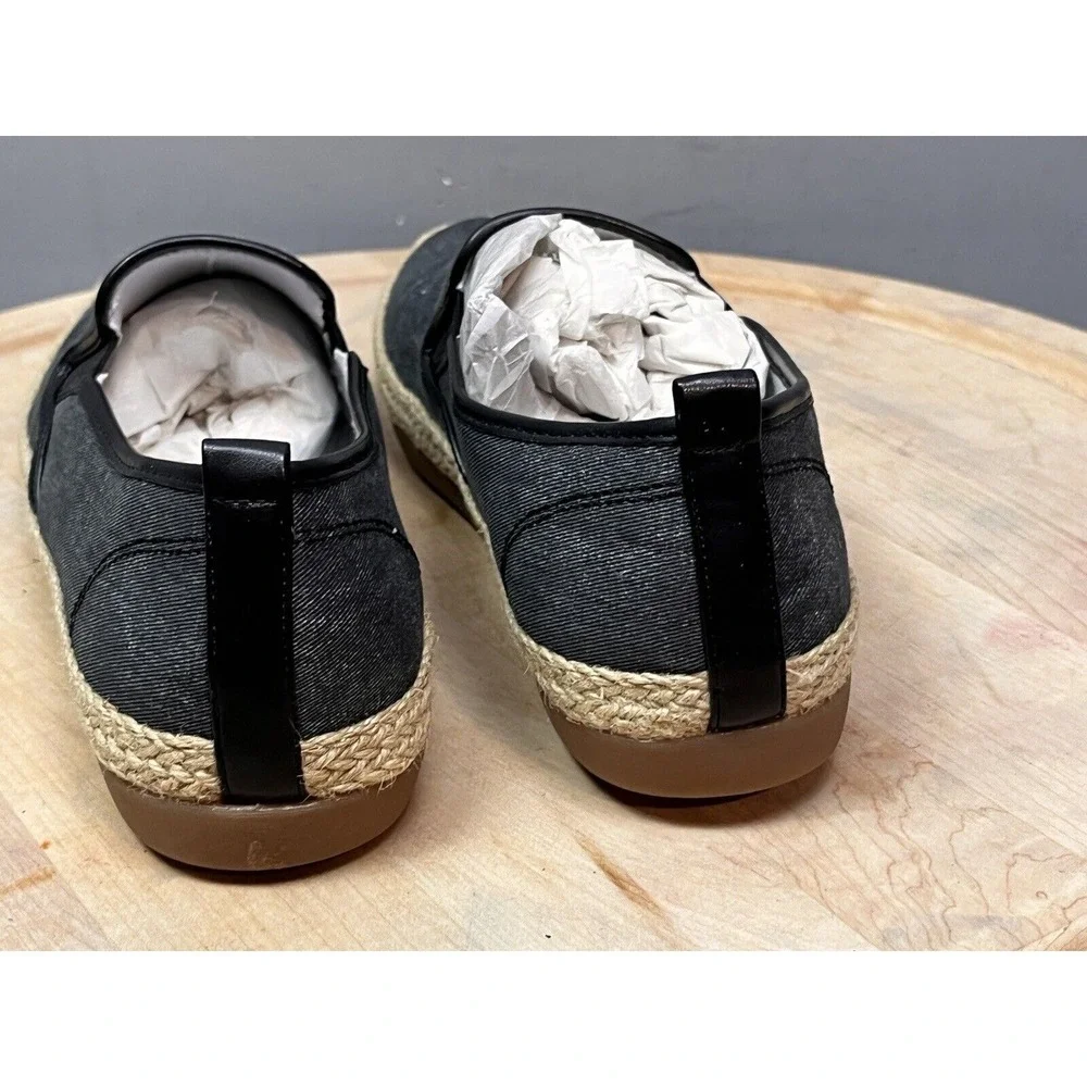 Great Northwest Clothing Company Slip On Womens 10M Black Sally Espadrille Flats